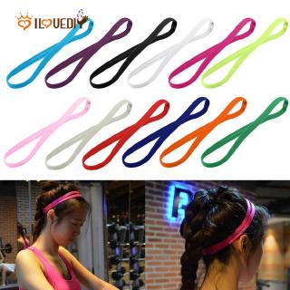 Women Men Yoga Fitness Hair Bands / Sports Football Running Headband / Girls Gym Sport Anti-slip Elastic Rubber Head Sweatband