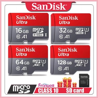 【Local Ship】SanDisk Memory Card Micro SD Card 64GB 32GB 16GB 512GB Memory Card A1 100MB/s Micro SD