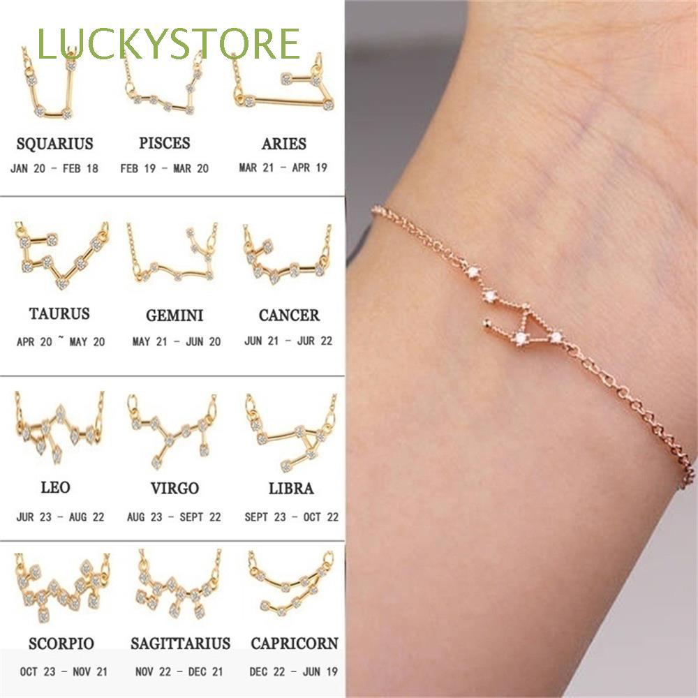 [In Stock]Diamonds Friendship Gift Jewelry Constellation Bracelet (1)
