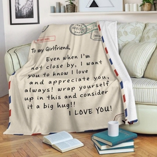 Letter blanket for your daughter/wife/son/girlfriend The warmest throw blanket in Winter bedroom living room (4)