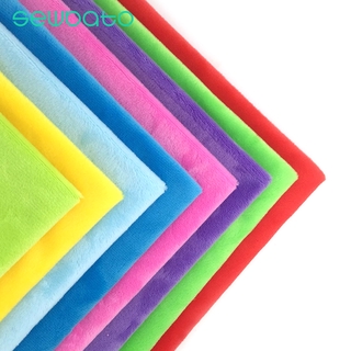 8 Colors/lot Rainbow Colors 45x50cm Exceed Soft Polyester Plush Fabric DIY Toys Blanket Clothing In Material Patchwork Cloth Warm Fabric