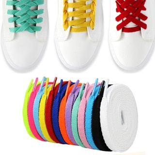 AL Colorful Wide of Flat Shoelaces Shoe Laces for Sneakers Sport Shoes 24 Color 150cm 1Pair Colored Hiking Boots Shoe Laces Strings