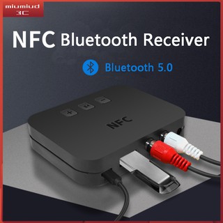 NFC Bluetooth 5.0 AUX Audio Receiver Wireless Audio Adapter - Black