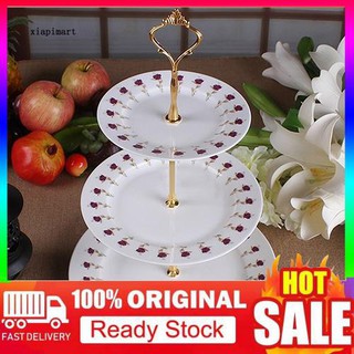 LYY_《no plates》3-Tier Wedding Birthday Party Cake Plate Stand Sweets Tray Cupcake Display Tower