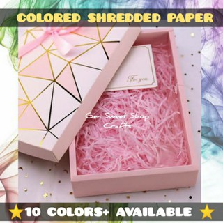 COD Shredded paper filler COLORFUL vintage diy souvenir craft art gift wrapping box decorations