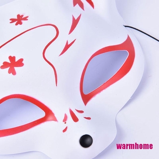 WMPH Japanese Halloween Cosplay Fox Mask Party Half Face Hand Painted Kitsune WMM (4)
