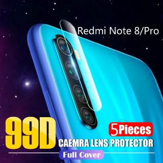5Pcs For Xiaomi Redmi Note 8 /Note 8 Pro Back Camera Lens Tempered Glass Clear
