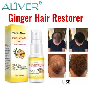 Aliver Hair Growth Ginger Essence Professional Fast Hair Growth Effective Preventing Hair Loss 20ml