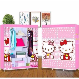 CAI New Hello Kitty 3D Clothes Storage Quality Multifunctional Simple Wardrobe Fashion Cabinet