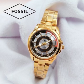 Fossil stainless steel waterproof fashion watch for men women gold jewelry relo couple watch seiko