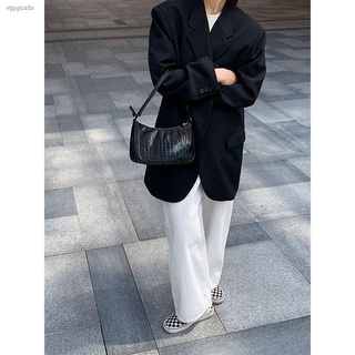 cod▲Black suit jacket female 2021 spring and autumn new Korean version loose student mid-length coat
