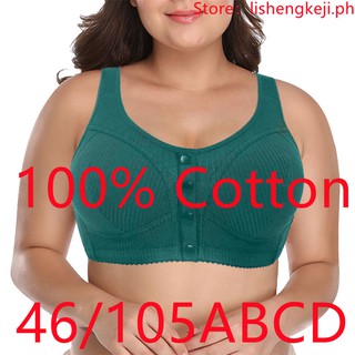 Front Closure Cotton Bras Women Plus Size Camisole Bra 52/120 Underwear Female Soft Lingerie 36 38 40 42 44 46 B C Cup