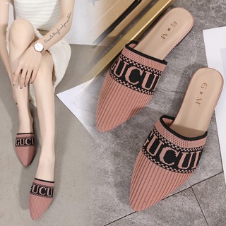 mules✤ﺴgugui elegant Korean Pointed Toe Flat Half Shoes Mules women
