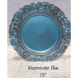 Westminster Blue charger plates