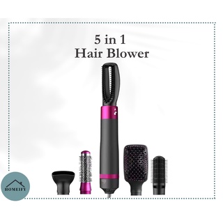 5 in 1 Hair Blower Hair Care with 5 nozzles Volumizer Hot Air Brush
