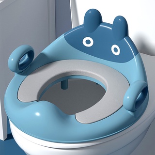 Baby Potty Training Seat with Soft Cushion Handle Backrest Portable Toilet Ring Kid Urinal Toilet Se