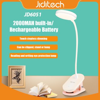 Jiditech 2000mAh Rechargeable Table Lamp LED Stand Desk Lamp student study reading light desk light