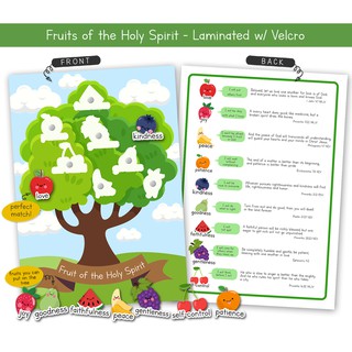 Fruits of the Holy Spirit - Laminated Velcro Activity