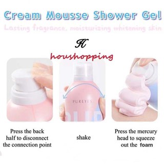 Pureyes Amino Acid Cream Mousse Shower Gel Whitening Perfume Body Wash 350mlpersonal