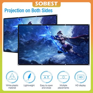 『24hs ship』Clear Image Projector Screen 16:9 Video Projection Screen HD Home Theater Projector