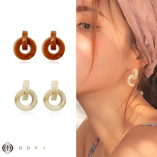 COD 【DDFI】Korea Ready stock Mix color baroque acrylic geometry earrings H1D09