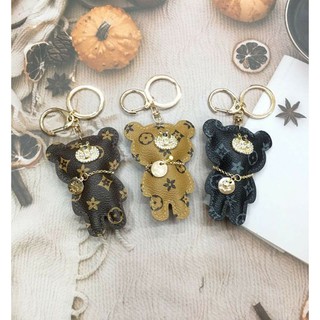 New Arrival Luxury Branded Leather LV Bear Keychain Women Fashion Accessories Bagcharms Car Keychain