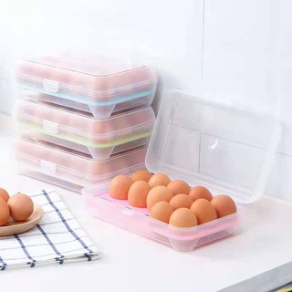 15 Grids Portable Egg Storage Box Egg Fresh Box Refrigerator Tray Container