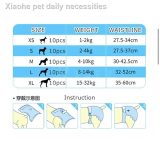 ♈►♠[10 PCS PER PACK] Pet Dog Cat Diaper