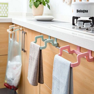 [bo]Practical Kitchen Trash Garbage Bag Plastic Holder Cabinets Towel Rack Organizer (3)
