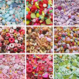 30Pcs/set Diy Slime Supplies Additions Accessories Phone Case Decoration For Slime Filler Miniature Resin