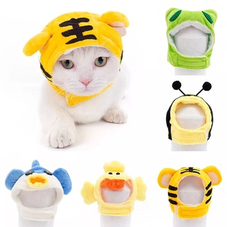 【Pety Pet】Frog Shaped Cat Hats for Kitten Cartoon Pet Products Cute Warm Cat Accessories Puppy Headgear Pet Party Supplies Cosplay Costume