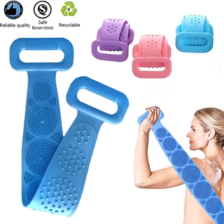 Magic Silicone Brushes Bath Towels Body Brush Bath Belt Exfoliating Back Brush Belt Wash Skin Household Clean Shower Brushes