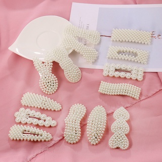 Japan And South Korea French Pearl Hair Clip Women's Premium Bowknot bb Clip (3)