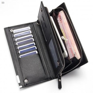Explosive models●✉☌Original Authentic Baellery Long Zipper Wallet made of PU Leather Men and Women W