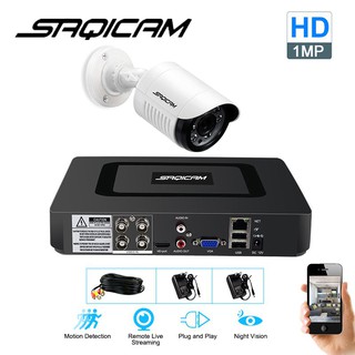 Saqicam 4CH AHD 1080N DVR 1MP Surveillance Camera CCTV Package DIY Kit