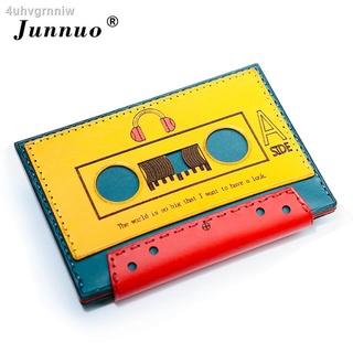 ♘Personalized leather card holder men s fashion brand creative small wallet female ultra-thin cartoo