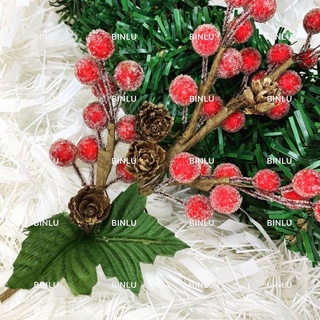wall decoration✚℗Christmas flower/decor/pine cone/cherry/sugar,christmas tree,garland,DIY,BINLU