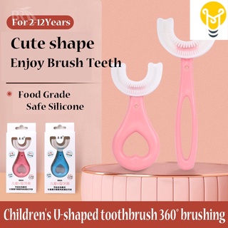 Kids Toothbrush Toddler Baby 2-12 Years Old Children Soft U shaped Brushing