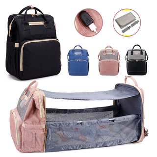 Upgrade Type Crib Mummy Bag Multi-Functional Large Capacity Baby Bag Portable Folding Bed Mummy Bag