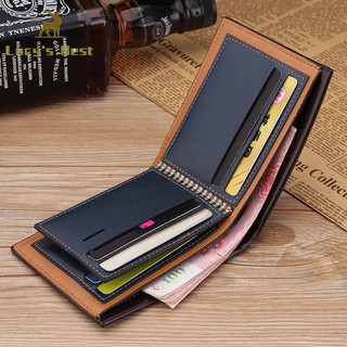 Men Wallet Leather Short Purse Small Vintage Embossed Wallet