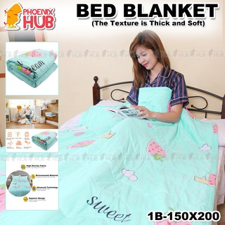 cotton blanket☌☊◈Phoenix Hub 1B-150x200 Queen Size Cotton Blanket Kumot Soft Double Size (150cm*200c