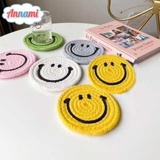 Annami Ins Smile Coasters Cup Mat Placemat Potholder Desktop Decor