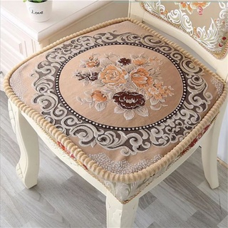 Jacquard European Chair Pad With TIE By Good Quality (41cm*43cm*2cm)