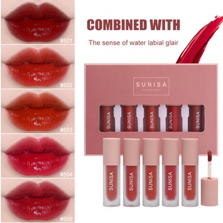 SUNISA Lipstick Set 5 in 1 Matte Waterproof Lipstick Set Gift Lips Makeup Lip Tint Lip Col