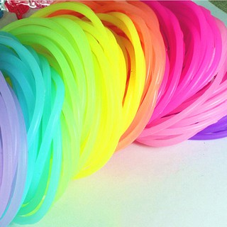 【GON】5Pcs silicone elastic rubber band Bracelet wristband Bangles
