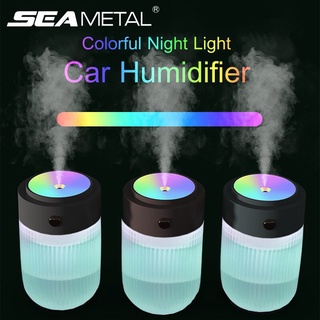 RGB LED Car Air Humidifier USB 250ml Universal Night Light Colorful Portable Ultrasonic Aroma Essential Oil Diffuser for Auto /Home/Office Accessories