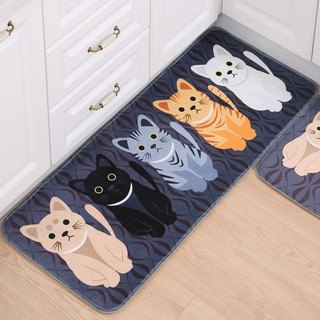 Kitchen Cat Welcome Floor Mats Bathroom Anti-Slip Tapete Doormat