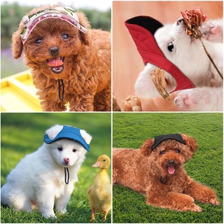 baseball hat✐♞Pet Dog Caps Small Puppy Pets Summer Print Cap Dog Baseball Visor Hat Outdoor Sun Bonn (2)