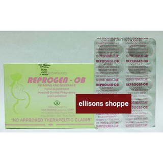 REPROGEN OB Food Supplement for Pregnancy and Lactation VITAMINS AND MINERALS Box of 30 Caps