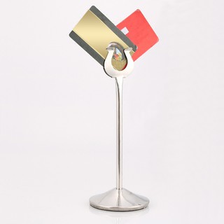 Anself 12'' 8" Stainless Steel U Shaped Table Number Place Card Holder Menu Stand